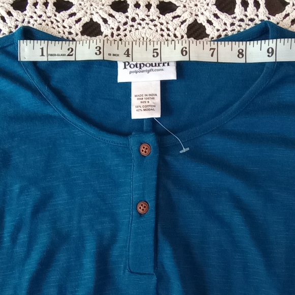 NWOT Dark teal Women's blouse Size S small - Picture 4 of 7